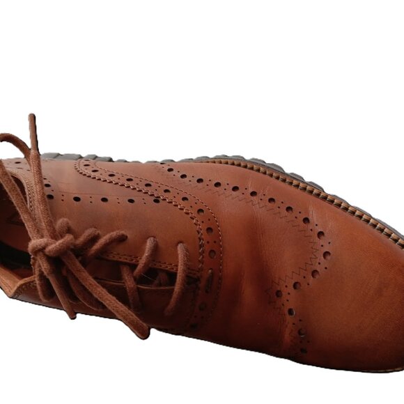 Cole Haan Zero Grand Wingtip Oxfords Men’s 10.5  Brown Leather - Picture 9 of 11